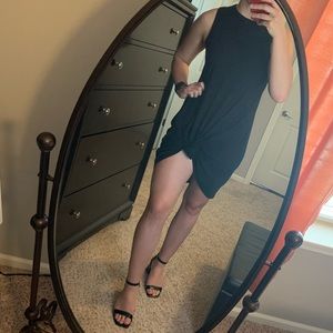 Versatile Black Sleeveless T-Shirt Dress